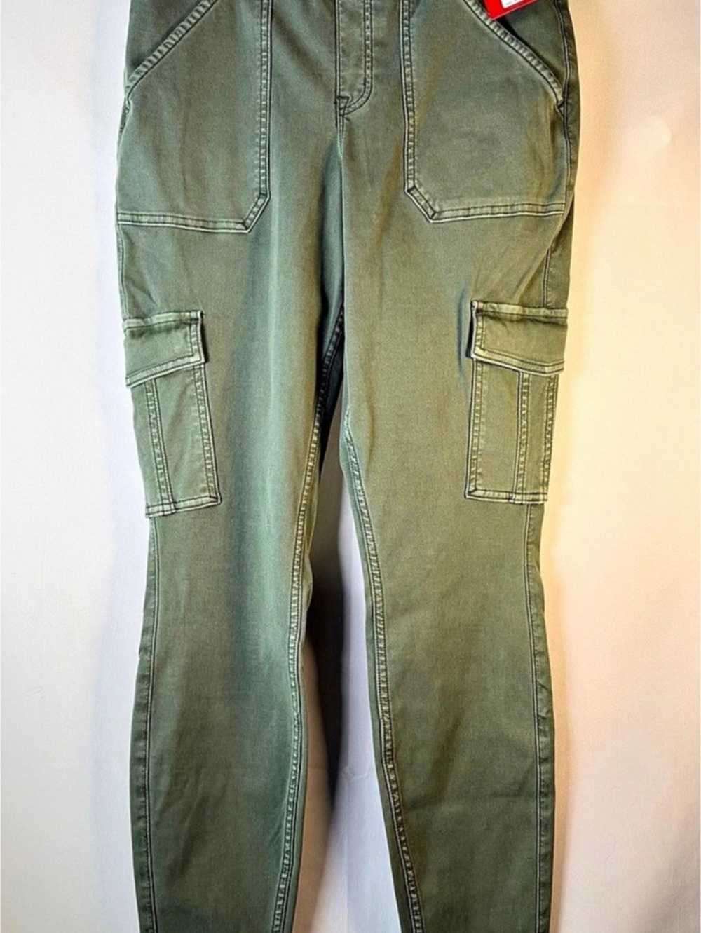 SPANX Perfectly Suited Stretch Twill Cargo Pant Cargo Pants in Green Large NWT